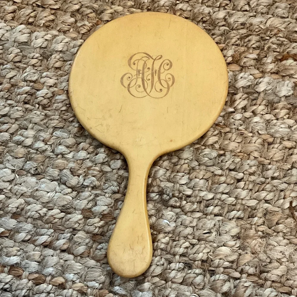 Antique handheld vanity mirror